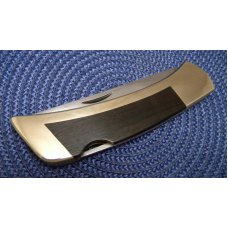 Gerber USA Wood/Brass Folding Sportsman 3 Lockback Knife & Pouch Gerber USA Wood/Brass Folding Sportsman 3 Lockback Knife & Pouch