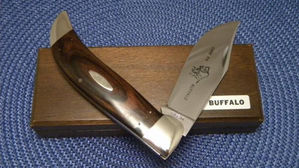 Case XX USA 4 Dot (1976) Wood P172 Buffalo Clasp Knife - NIB Case XX USA 4 Dot (1976) Wood P172 Buffalo Clasp Knife - NIB