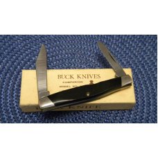 Buck 309 USA (Camillus) Black Saw Cut Delrin Companion Stockman Knife in Box c.1974-1985 Buck 309 USA (Camillus) Black Saw Cut Delrin Companion Stockman Knife in Box c.1974-1985
