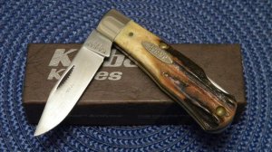 Ka-Bar USA Stainless 1186 Stag Lockback Knife Ka-Bar Knife Collectors Club - NIB