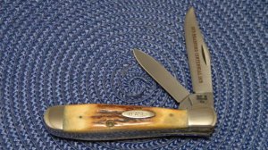Case XX Stainless USA 1 Dot (1979) Bradford Centennial Stag 5249 SSP Copperhead Knife