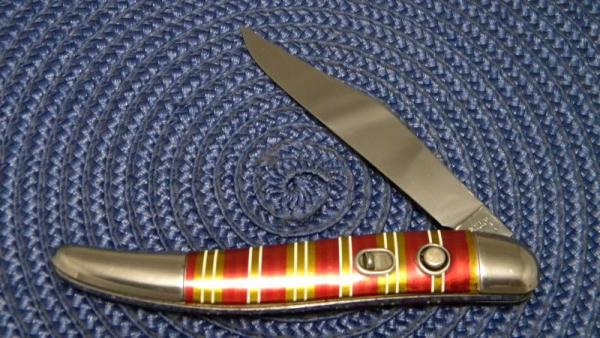 Hammer Brand USA (Imperial) Candy Stripe Switchblade Knife Hammer Brand USA (Imperial) Candy Stripe Switchblade Knife