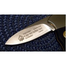 Puma Germany Stainless P220700BH Buffalo Horn 4 Star Mini Folding Lockback Knife c.2002 - NIB Puma Germany Stainless P220700BH Buffalo Horn 4 Star Mini Folding Lockback Knife c.2002 - NIB