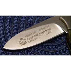 Puma Germany Stainless P220700GB Green Bone 4 Star Mini Folding Lockback Knife c.2002 - NIB Puma Germany Stainless P220700GB Green Bone 4 Star Mini Folding Lockback Knife c.2002 - NIB