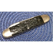 Aerial Cutlery Co. Marinette WIS. Rough Black Equal End Knife c.1912-1950