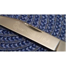 Queen Steel USA #16A No Tang Stamp Etched Amber Stockman Knife - c.1960's Queen Steel USA #16A No Tang Stamp Etched Amber Stockman Knife - c.1960's