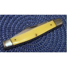 Queen Steel USA #16A No Tang Stamp Etched Amber Stockman Knife - c.1960's Queen Steel USA #16A No Tang Stamp Etched Amber Stockman Knife - c.1960's