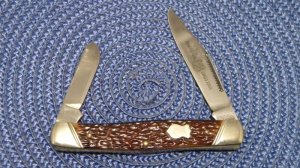 John Primble Belknap HDW & MFG Co. 4983 Delrin 2 Blade Stockman Knife - c.1940-1968
