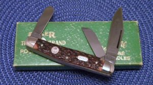 Boker Solingen Germany Tree Brand Classic Bone 7474B Stockman Knife c..1970's - NIB