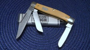 Schrade Walden NY USA Yellow 881Y Everlastingly Sharp 100 Years Stockman Knife - NIB