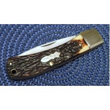 Schrade + USA 55UH Uncle Henry Staglon Bruin Linerlock Knife - NIB