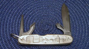 Utica Cutlery Co. Utica, NY Made in USA J. & C.N. Co. Metal Advertising Utility Knife