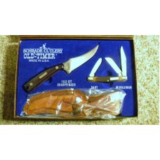 Schrade USA Old Timer Gift Set SGS-1 Delrin 152OT Sharpfinger & 34OT Middleman Stockman Knife - NIB Schrade USA Old Timer Gift Set SGS-1 Delrin 152OT Sharpfinger & 34OT Middleman Stockman Knife - NIB