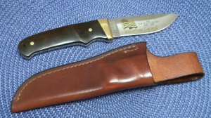 Schrade + USA LTD. Wood American Legends Fixed Blade Sheath Knife c.1998