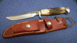 Randall Model 7-5 Stag Fisherman - Hunter Fixed Blade Sheath Knife