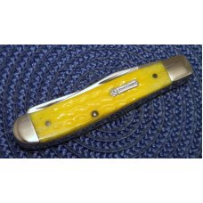 Case XX USA 2005 Yellow Bone 6207 SS John Deere Mini Trapper Knife - NIB Case XX USA 2005 Yellow Bone 6207 SS John Deere Mini Trapper Knife - NIB