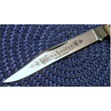 Winchester Trademark USA 1992 Green Bone 1901 1/2 Bowtie / Fishtail Knife - NIB Winchester Trademark USA 1992 Green Bone 1901 1/2 Bowtie / Fishtail Knife - NIB