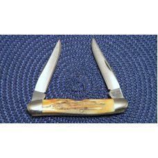 Case XX Stainless USA 2 Dot (1978) Stag Red Etch SSP Muskrat Knife Case XX Stainless USA 2 Dot (1978) Stag Red Etch SSP Muskrat Knife