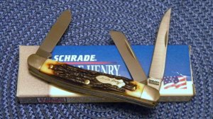 Schrade + USA 897UH Uncle Henry Staglon Signature Premium Stockman Knife - NIB