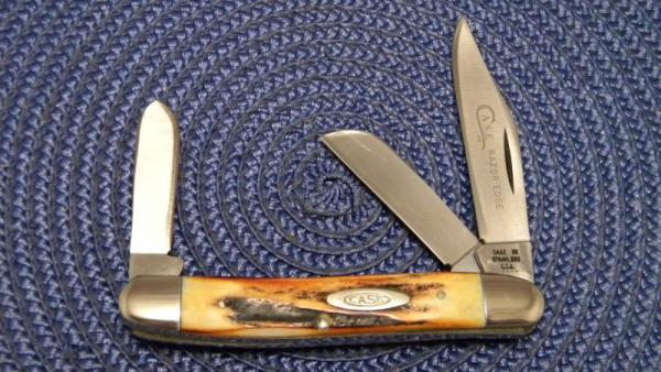 Case XX Stainless USA 4 Dot (1976) Stag 5347 HP SSP Razor Edge Stockman Knife Case XX Stainless USA 4 Dot (1976) Stag 5347 HP SSP Razor Edge Stockman Knife