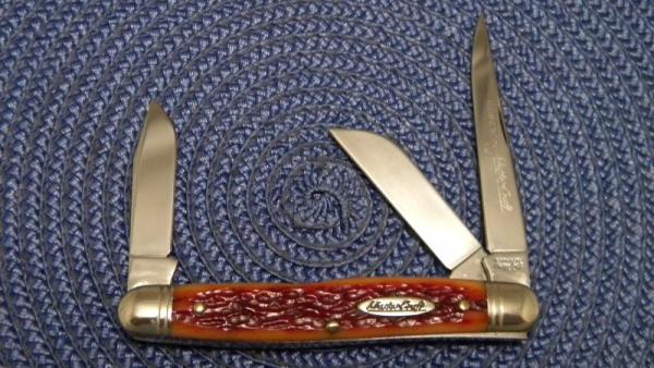 Robeson Mastercraft USA (by Queen Cut. Co.) Bone Stockman Knife Robeson Mastercraft USA (by Queen Cut. Co.) Bone Stockman Knife