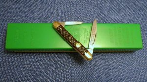 Puma Germany Bone 673 Bantam Stockman Knife c.1972 - NIB