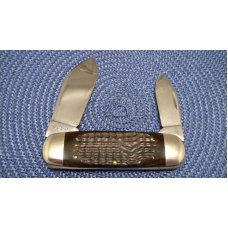 Case XX USA 5 Dot (1975) Laminated Wood 6250 Etched Elephant Toe Knife Case XX USA 5 Dot (1975) Laminated Wood 6250 Etched Elephant Toe Knife