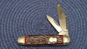 John Primble Belknap HDW & MFG Co. 4861 Bone Cigar Jack Knife - c.1940-1968