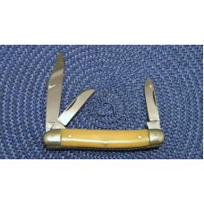 German Eye 3 Eye Premium Quality Hammer Forged Yellow Stockman Knife