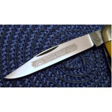 German Eye 3 Eye Premium Quality Hammer Forged Yellow Stockman Knife