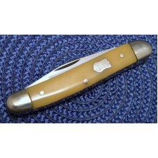 German Eye 3 Eye Premium Quality Hammer Forged Yellow Stockman Knife