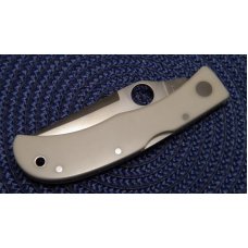 Spyderco Jess Horn AUS-8 Japan White Micarta Folding Lockback Knife Spyderco Jess Horn AUS-8 Japan White Micarta Folding Lockback Knife
