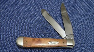 Case XX SS USA 1 Dot (1989) Curly Maple 7254 SS Trapper Knife