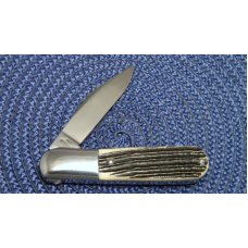 Queen #60 Winterbottom Bone Aluminum Frame Queen Steel Tang Stamp No Etch Barlow Knife c.1949-1958 Queen #60 Winterbottom Bone Aluminum Frame Queen Steel Tang Stamp No Etch Barlow Knife c.1949-1958