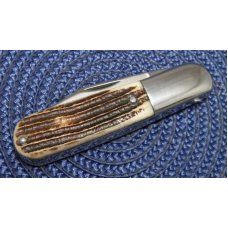 Queen #60 Winterbottom Bone Aluminum Frame Queen Steel Tang Stamp No Etch Barlow Knife c.1949-1958 Queen #60 Winterbottom Bone Aluminum Frame Queen Steel Tang Stamp No Etch Barlow Knife c.1949-1958