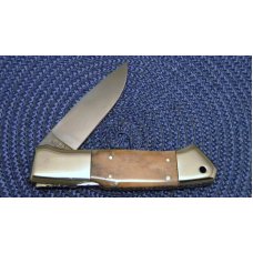 Frost Cutlery Excelsior Grade 1980 Surgical Steel Japan Scrimshawed Bone Lockback Knife Frost Cutlery Excelsior Grade 1980 Surgical Steel Japan Scrimshawed Bone Lockback Knife