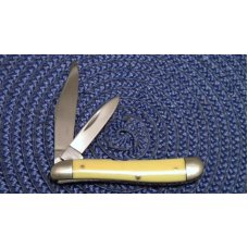 Case XX 1940-64 Yellow Composition 3220 Peanut Knife Case XX 1940-64 Yellow Composition 3220 Peanut Knife