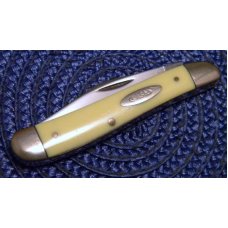 Case XX 1940-64 Yellow Composition 3220 Peanut Knife Case XX 1940-64 Yellow Composition 3220 Peanut Knife