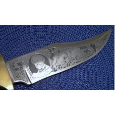 Colt Wood & Brass Sam Colt Commemorative Bowie Knife c.1970's Colt Wood & Brass Sam Colt Commemorative Bowie Knife c.1970's