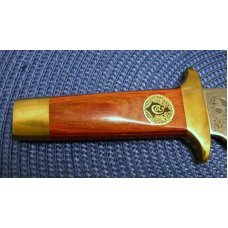 Colt Wood & Brass Sam Colt Commemorative Bowie Knife c.1970's Colt Wood & Brass Sam Colt Commemorative Bowie Knife c.1970's