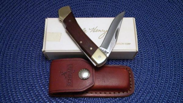 Uncle Henry Schrade + USA LB5 Wood Smokey Folding Lockback Knife - NIB