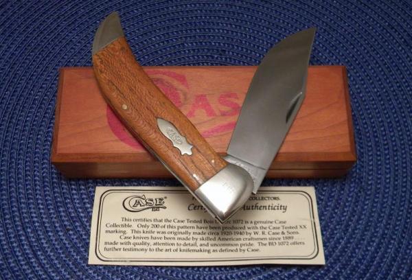 Case Classic 1993 Bois d'Arc Wood BD1072 Clasp Knife - NIB Case Classic 1993 Bois d'Arc Wood BD1072 Clasp Knife - NIB