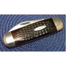 Case XX USA 6 Dot (1974) Laminated Wood 6250 Etched Elephant Toe Knife Case XX USA 6 Dot (1974) Laminated Wood 6250 Etched Elephant Toe Knife