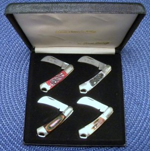 Frost Cutlery Surgical Steel Japan Mini Hawk Bill Knife Set of 4 Miniature Knives - NIB