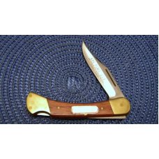 Puma Germany Stainless Wood 960 Cub Folding Lockback Knife c.1978 in Box