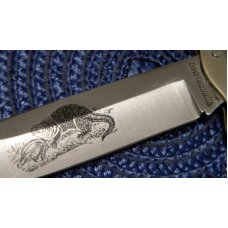 Parker IMAI Japan 2nd Cut Stag K-418 Wildlife Series Swing Guard Safety Folder Knife - NIB
