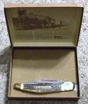 Boker Solingen Germany 1980 LTD. Stag Railroader Folding Hunter Knife - NIB