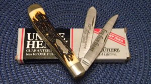 Schrade + USA 285UH Uncle Henry Staglon Fur - Fish - Game Pro Trapper Knife - NIB