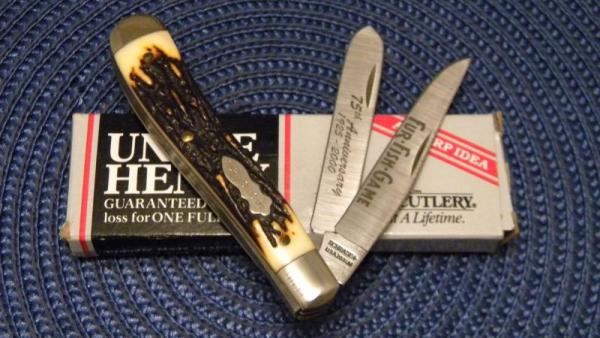 Schrade + USA 285UH Uncle Henry Staglon Fur - Fish - Game Pro Trapper Knife - NIB Schrade + USA 285UH Uncle Henry Staglon Fur - Fish - Game Pro Trapper Knife - NIB
