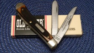 Schrade USA 94OT Old Timer Gunstock Trapper Knife Sterling (Fur) Outfitters 25th Anniversary - NIB